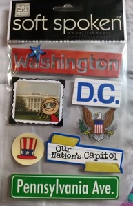 Adesivi album di ritagli parlati morbidi Washington DC Casa Bianca Pennsylvania Ave. - Foto 1 di 1