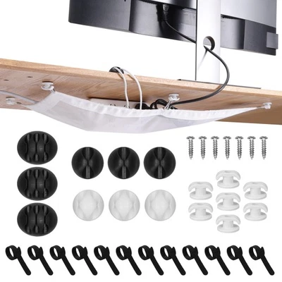 Kabelmanagement Schreibtisch Kabelnetz - Kabel verstecken - Organizer 63,5 x 24 - Bild 1 von 4