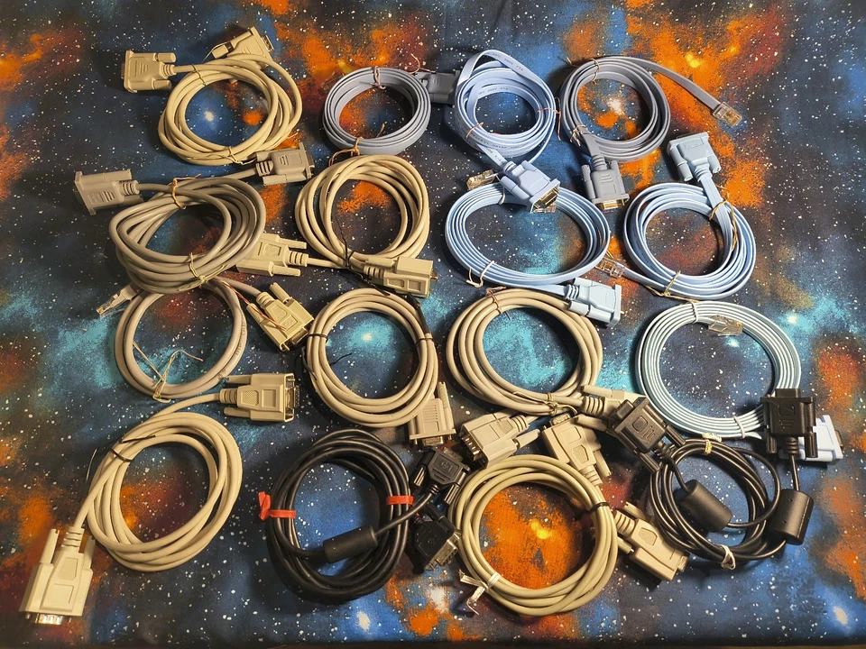 Lote de 16 cables serie DB9 RJ45 sin probar RS-232 macho hembra envío gratuito Foto 1 de 1