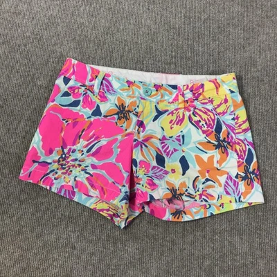 Pantalones Cortos Lilly Pulitzer Mujer 8 Multicolor Floral Callahan Algodón Resort Verano Foto 1 de 4