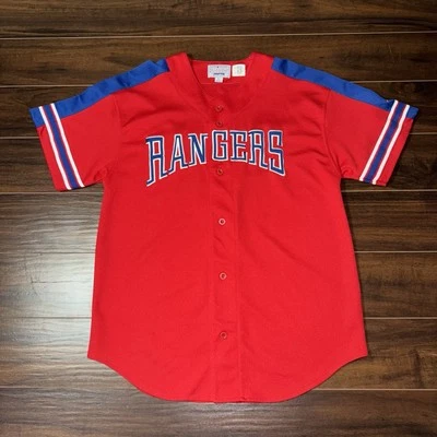 Vintage Ivan Pudge Rodriguez Texas Rangers Red Starter Jersey Size Large 90’s - Image 1 of 4