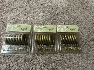 Kirsch Designer Anodized Bronze Wood Pole Rings w/ Clips Fits 1 3/8” Pole 21 NEW - Picture 1 of 6