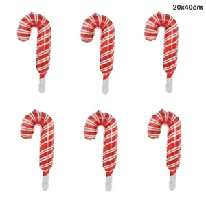 10 Stück Weihnachten Zuckerstange Luftballons 16 Zoll Aufblasbar Folienballon Xmas Party UK - Bild 1 von 9