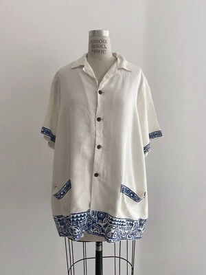 ⭕️ 80 年代复古冲浪衬衫:夏威夷短裤裤子果酱线生活海滩 70 年代 — 第 1/4 张图片