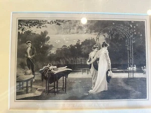 Antique Print "The Peace Maker" Frame and Mat Early 1900's By Marcus Stone - Picture 1 of 7