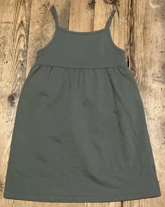 CARTERS size 8 Girls Army Olive Green Sleeveless Sweatshirt Dress - Picture 1 of 6