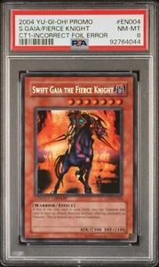 YUGIOH - 2004 CT1-E004 - SWIFT GAIA THE FIERCE KNIGHT - PSA 8 - NA - MISPRINT - Picture 1 of 2