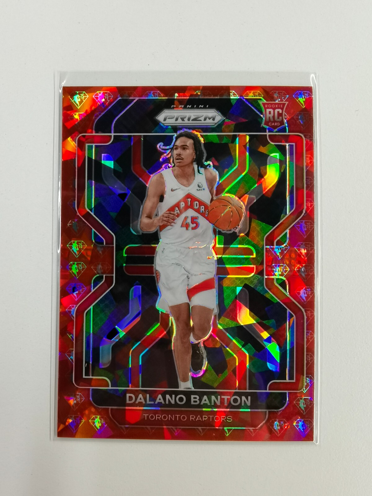 21-22 Prizm Rookie Card #328 Dalano Banton 75th Anniversary Diamond /75 Raptors