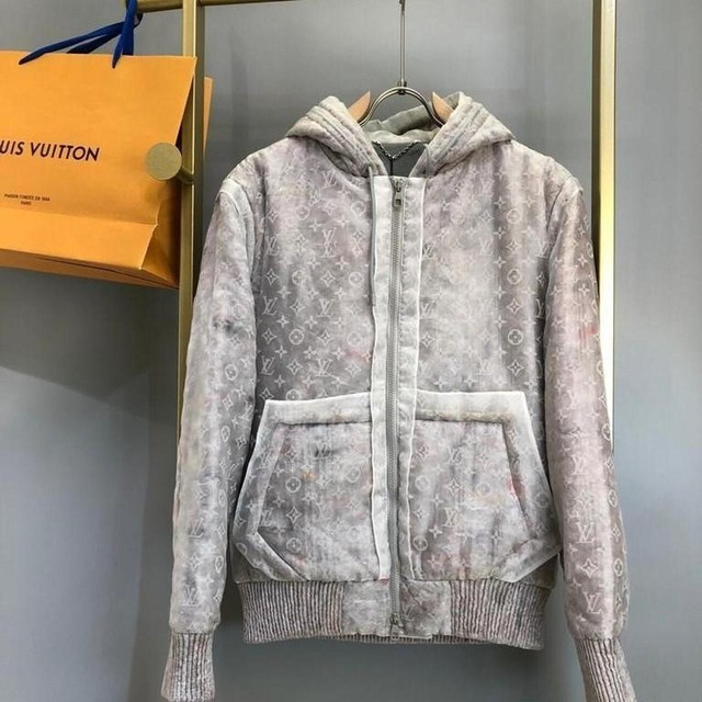 LOUIS VUITTON REVERSIBLE FLOWER MONOGRAM SHEARLING HOODIE - Luxury