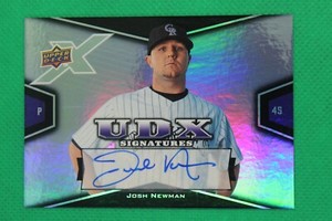 2008 Upper Deck X Josh Newman UDX Signatures Auto Autograph Colorado Rockies