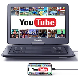 19" Tragbarer DVD Player mit 16" Full HD Bildschirm 1600x900 HDMI AV-IN/OUT AKKU - Bild 1 von 20
