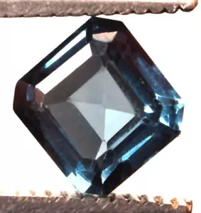 5.35 Cts. Natural London Blue Topaz Square Shape Certified Gemstone - Picture 1 of 4