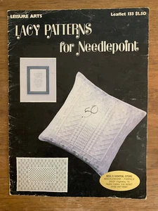 Lacy Patterns For Needlepoint, Leisure Arts Leaflet 133,1978, Frame, Pillows - Picture 1 of 1