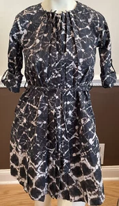 Thakoon Women's Sz XS Shibori Print Dress Elbow Sleeve Button Front Career - Picture 1 of 8