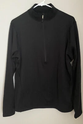 Magellan 1/4 Zip Shirt Womens Black Long Sleeve Activewear, Layering, XL - Image 1 of 4
