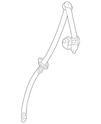 Conjunto de cinturón exterior de seguridad genuino GM 2004-2005 Chevrolet Aveo lado izquierdo 96454762 Foto 1 de 2