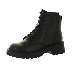 Madden Girl Women's Carra Lace Up Lug Sole Combat Boots Boots Brown Size 5 1/2 - Picture 1 of 4