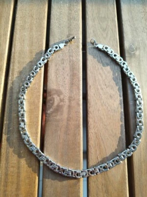 Collana in acciaio maglia bizantina 8mm lungh 50cm - Immagine 1 di 4