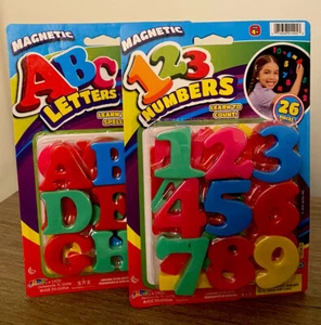 🚨ACHTUNG LEHRER: KOMBI 🔠 MAGNETISCHES ALPHABET + 🔢 ZAHLEN JE 26 Stück A6 - Bild 1 von 12