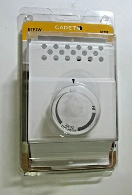 Cadet Single Pole  Baseboard Thermostat  Mfg 08732  BTF1W T-51 - Image 1 of 2