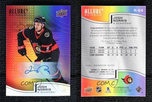 2021-22 Upper Deck Allure Rainbow Full Auto Josh Norris #R-64 Auto