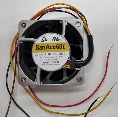 Sanyo Denki SAN ACE Fan 60x60x25mm 9LG0624P4H001 DC 24V 6150RPM 35dBA - Image 1 of 2