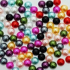 Imitation Pearl Beads Mixed Color Flatback Beads Jewelry Making Accessory 100-50