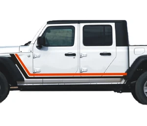 Graphics Hockey Stripe Side Decal Sticker Kit For Jeep Gladiator JT Scrambler - Picture 1 of 18