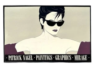 Patrick Nagel Original Mirage Editions 1983 Black Sunglasses Screen Print Poster - Picture 1 of 12