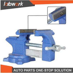 Labwork 4-1/2" Utility Combination Pipe Home Vise with Anvil Swivel Locking Base - Picture 1 of 12