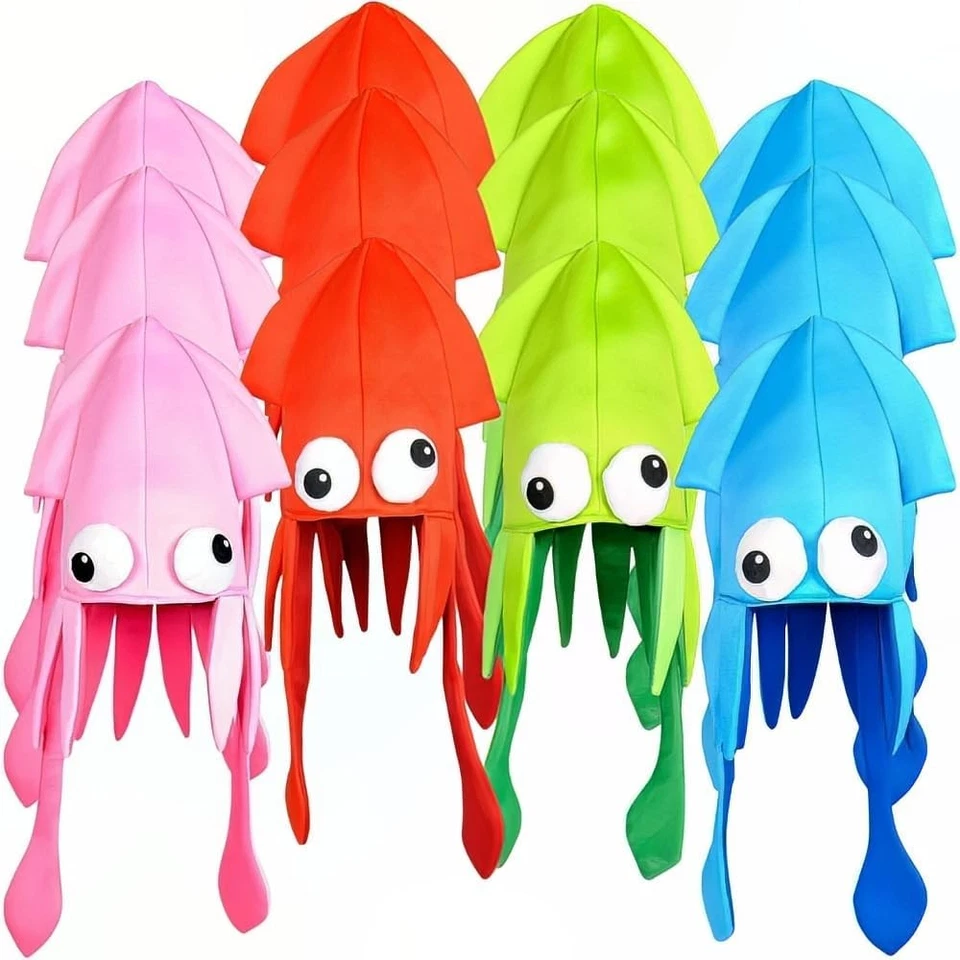 Squid Hat Party Accessory Colors May Vary