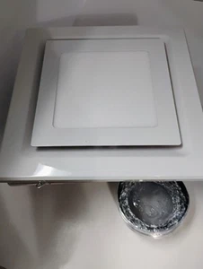 Ventilation Fans Bathroom Exhaust Fan with Light 9.6 Inch Panel 6000K 12W Square - Picture 1 of 11