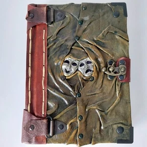 Diary Journal Notebook Drama Theater Maskes with Clasp Fastening 15x20cm - Picture 1 of 8
