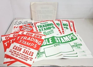 Publicidad vintage de tienda de comestibles ~ 1955 ~ estampillas - Imagen 1 de 18