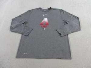 Arizona Diamondbacks Shirt Mens XL Gray MLB Baseball Dri-FIT Nike Player Issued - Picture 1 of 11