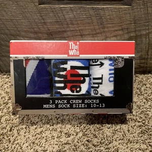 "The Who" 3 Pack Crew Socks Men's Size 10-13 Adorned w/ "The Who" Logo. - Picture 1 of 6