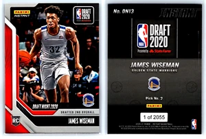2020-21 Panini Instant Draft Nigh #DN13, James Wiseman, novato - Imagen 1 de 1