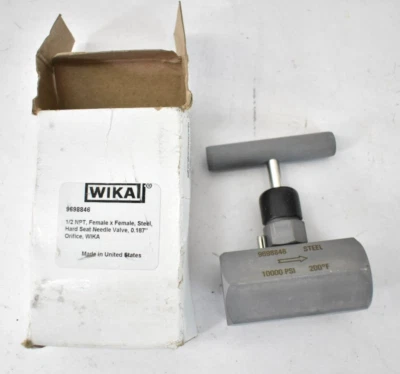Wika 硬座针阀 1/2 英寸 NPT 母头 x 1/2 英寸母头 9698846 正品原始设备制造商 — 第 1/4 张图片