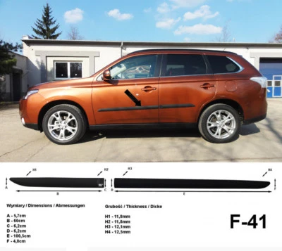 Seitenschutzleisten schwarz für Mitsubishi Outlander III 3. Generation ab 08.12- - Bild 1 von 4