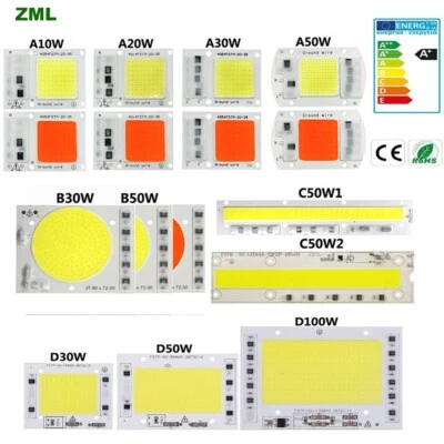 LED Chip 10W20W30W50W100W COB 220V Input Integrated Smart IC Driver Floodlight - Imagen 1 de 4