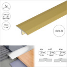Aluminium Threshold Trim T Bar Door Profile Transition Trim Tiles Lamina 1m Long