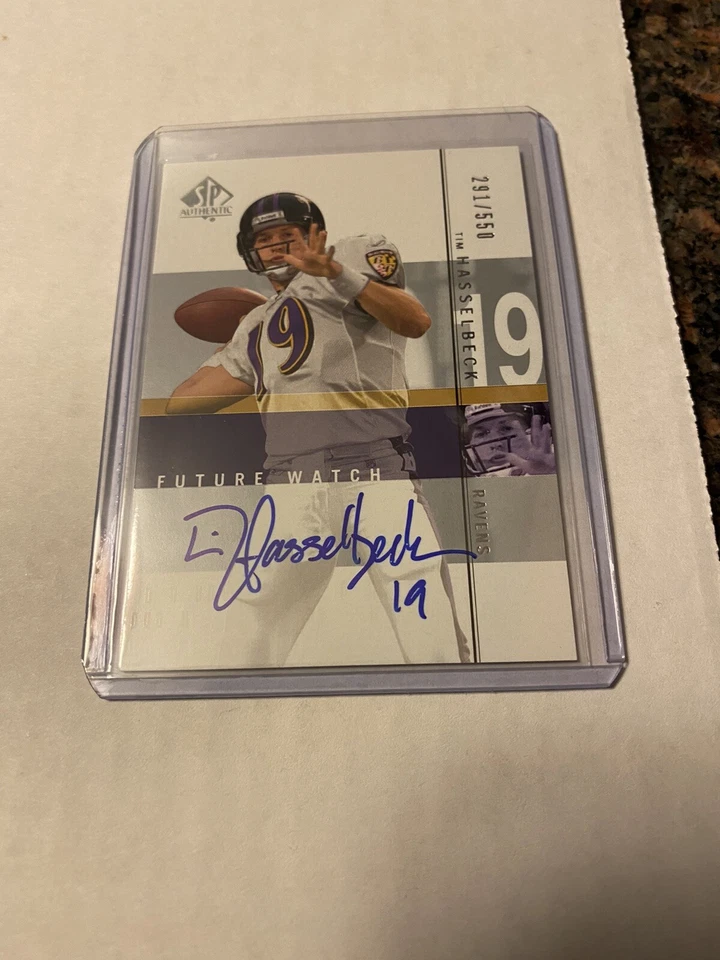 2001 SP Authentic /550 Tim Hasselbeck #147 Rookie Auto - Image 1 of 1