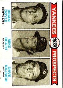 1979 Topps Yankees Prospects - Brian Doyle/Mike Heath/Dave Rajsich Baseball Card