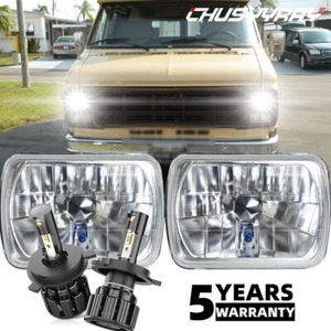 NEW  Fit Chevy G10 G20 G30 Van 1978-1995 Pair 7x6" Headlights Hi/Lo Beam H6054 - Picture 1 of 20