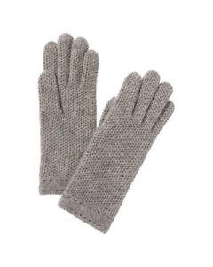 Phenix Honeycomb Knit Cashmere Gloves Women's Grey