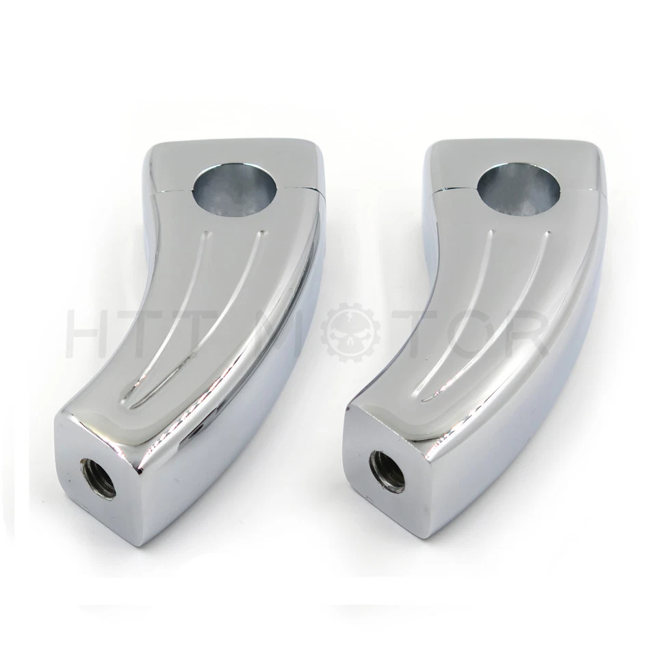 Par de ELEVADORES TIRAR RETROCESO MANILLAR CROMADO 3.5" PARA HONDA YAMAHA SUZUKI 7/8" 22mm Foto 1 de 4