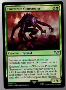 Lámina de sobretensión poco común Purestrain Genestealer 097/168 Warhammer 40K Magic The Gathering casi nuevo - Imagen 1 de 2