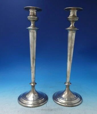 Antiguo par de candelabros de plata esterlina francés de Gorham #A10919 masivo (#6086) Foto 1 de 4