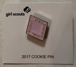Neu Pfadfinderinnen Keks Verkauf ""2017 COOKIE PIN"" hellrosa GS Keksverkäufer - Bild 1 von 3