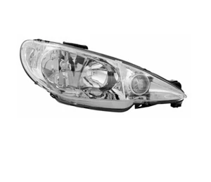 Right Headlight for Peugeot 206 1998 1999 2000 2001 2002- VP1334P Chrome LHD - Picture 1 of 1